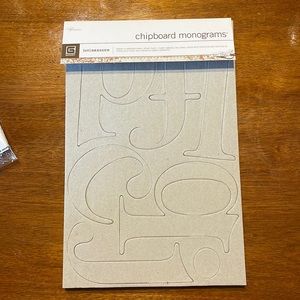Chipboard Monograms & Coupon Book Kit